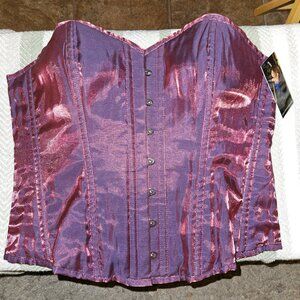 4XL NWT VINTAGE tight lacing steel boned Purple Corset